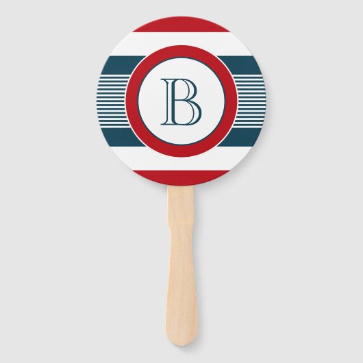 Monogram ontwerp handwaaier (Achterkant)