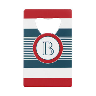 Monogram ontwerp kredietkaart flessenopener