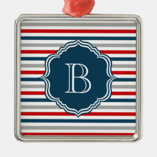 Monogram ontwerp metalen ornament