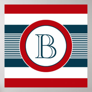 Monogram ontwerp poster