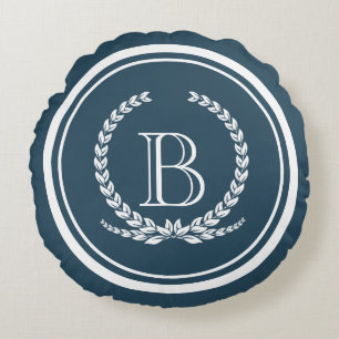 Monogram ontwerp rond kussen