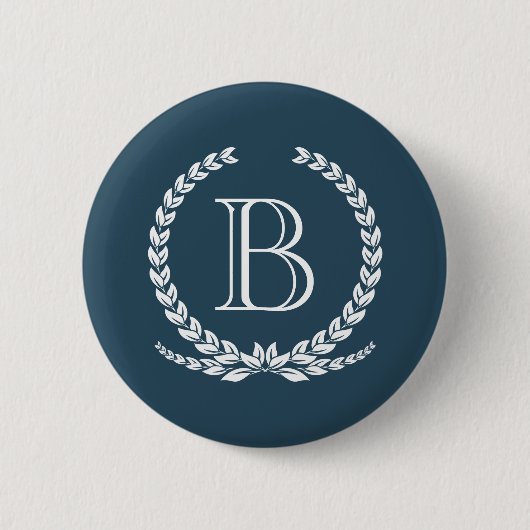 Monogram ontwerp ronde button 5,7 cm (Voorkant)