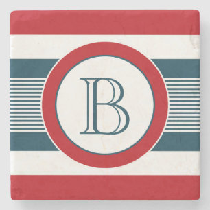 Monogram ontwerp stenen onderzetter