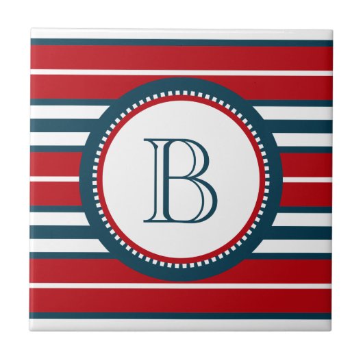 Monogram ontwerp tegeltje (Voorkant)