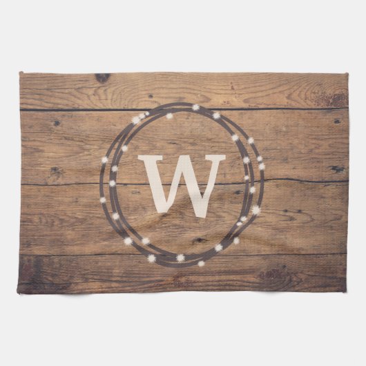 Monogram ontwerp theedoek (Horizontaal)