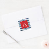 Monogram ontwerp vierkante sticker (Envelop)