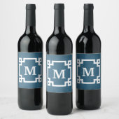 Monogram ontwerp wijn etiket (Flessen)
