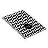 Monogram op driehoekspatroon notitieboek (Rechterzijde)