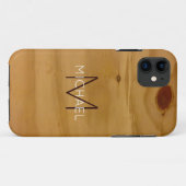 monogram op houtkool Case-Mate iPhone case (Achterkant (horizontaal))
