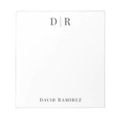 Monogram op maat Je eigen naam minimaliseren toevo Notitieblok (Voorkant)