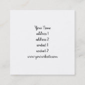 monogram op marmer vierkante visitekaartje (Achterkant)