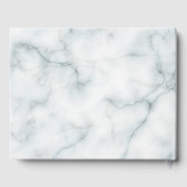 monogram op witte marmer gastenboek (Achterkant)