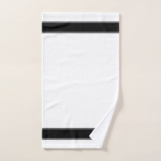 Monogram op zwart en wit minimalistisch bad handdoek (Handdoek)