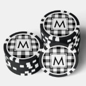 Monogram op zwart-wit Buffel Check Poker Chips (Opstapeling)