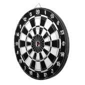 Monogram op zwart-wit dartbord (Voorkant Rechts)