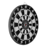 Monogram op zwart-wit dartbord (Voorkant Links)