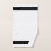 Monogram op zwarte en witte minimalistisch bad handdoek (Handdoek)