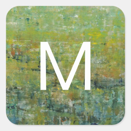 Monogram | Opulent veld II Vierkante Sticker (Voorkant)