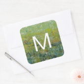 Monogram | Opulent veld II Vierkante Sticker (Envelop)