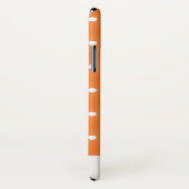 Monogram Oranje en wit Polka Dots Pattern Case-Mate iPhone Case (Achterkant / rechts)