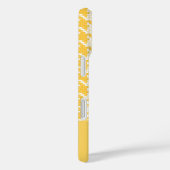 Monogram oranje en witte houndstootpatroon Case-Mate iPhone case (Achterkant / Rechts)