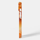 Monogram Oranje Glitter Case-Mate iPhone Case (Achterkant / Links)