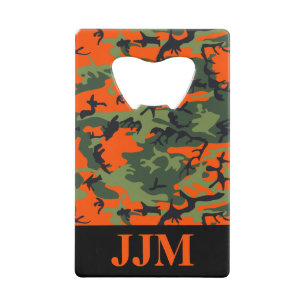 Monogram Oranje Jacht Camo Camouflage Kredietkaart Flessenopener