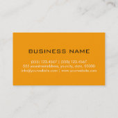 Monogram Oranje (RYB) kleur achtergrond Visitekaartje (Achterkant)