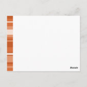 Monogram oranje strepen briefkaart (Achterkant)