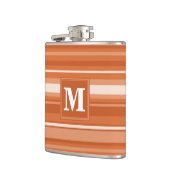 Monogram oranje strepen heupfles (Links)