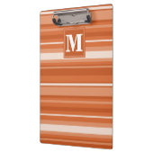 Monogram oranje strepen klembord (Links)