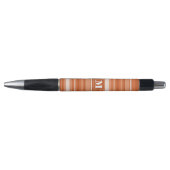Monogram oranje strepen pen (Voorkant)
