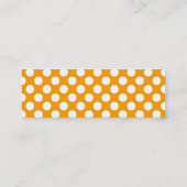 Monogram Oranje White Trendy Fun Polka Dot Pattern Mini Visitekaartje (Achterkant)