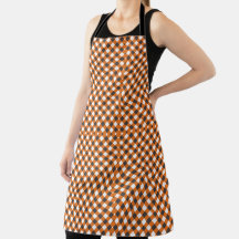 Monogram Oranje witte Plaid Gingham