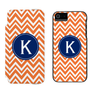 Monogram Oranje Zigzag Patroon