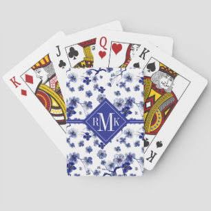 Monogram Oriental Sakura Branch Pattern Pokerkaarten