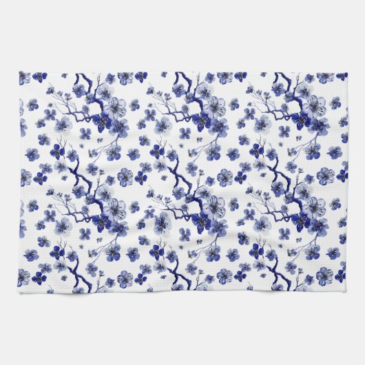 Monogram | Oriental Sakura Branch Pattern Theedoek (Horizontaal)