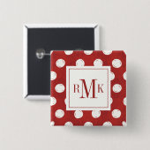 Monogram | Otomi-Boerderij Vierkante Button 5,1 Cm (Voorkant /achterkant)