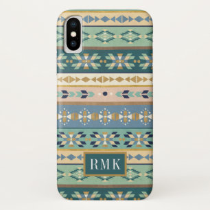 Monogram   Outdoor Geo Step   Indiase Patroon iPhone X Hoesje