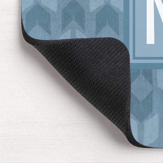 Monogram | OutdoorGeo-stap | Blauw pijlpatroon Muismat (Hoek)