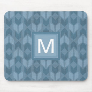 Monogram   OutdoorGeo-stap   Blauw pijlpatroon Muismat