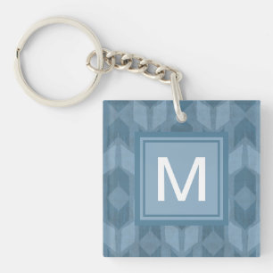 Monogram OutdoorGeo-stap Blauw pijlpatroon Sleutelhanger