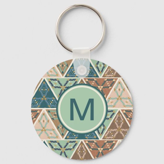 Monogram | OutdoorGeo-stap | Geometrisch patroon Sleutelhanger (Voorkant)