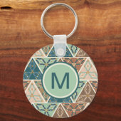 Monogram | OutdoorGeo-stap | Geometrisch patroon Sleutelhanger (Voorkant)