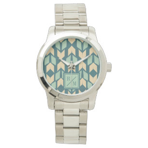Monogram OutdoorGeo-stap Geometrische Blauwgro Horloge