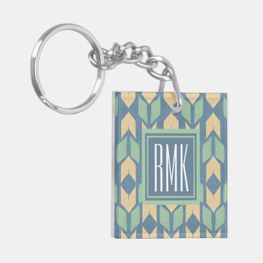 Monogram | OutdoorGeo-stap | Geometrische pijlplaa Sleutelhanger (Voorkant Links)