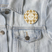 Monogram | OutdoorGeo-stap | Gold Geometric Patte Ronde Button 5,7 Cm (In situ)
