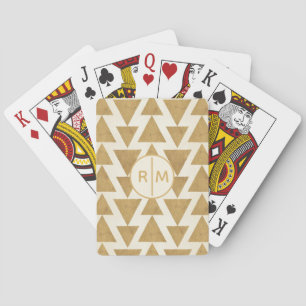 Monogram OutdoorGeo-stap Gold Geometric Patte Speelkaarten