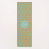 Monogram | OutdoorGeo-stap | Goud en Blauwgroen pa Yogamat (Voorkant)