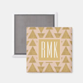 Monogram | OutdoorGeo-stap | Goud en koraal Magneet (Voorkant / Achterkant)